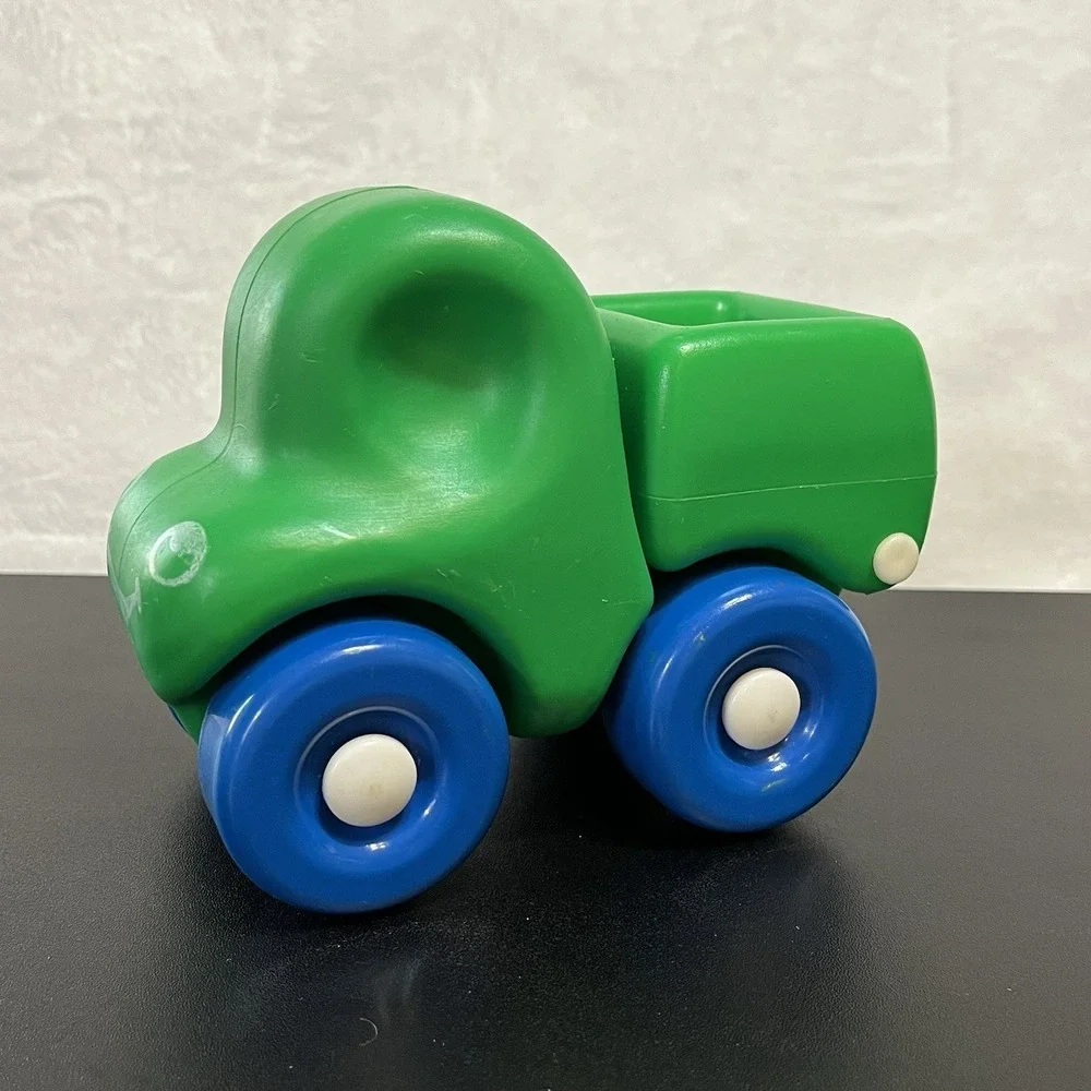 Vintage Little Tikes Chunky Green Dump Truck 6